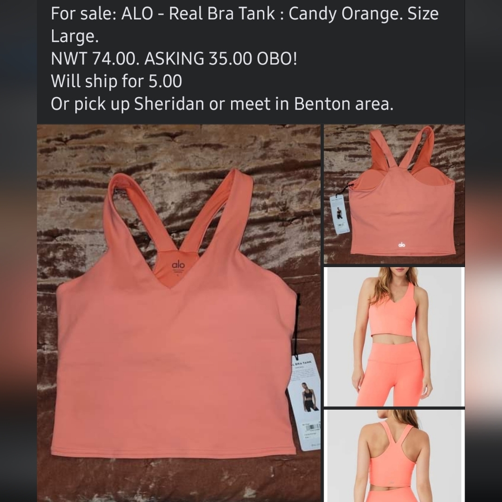 SOLD Alo Yoga -  Real Bra Tank
